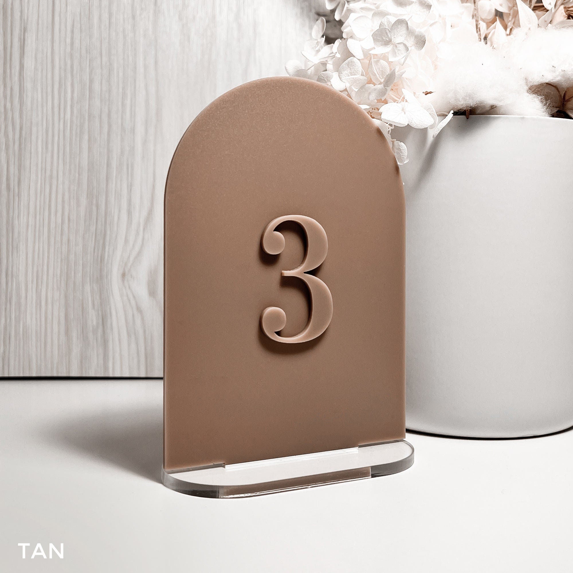 Matte Acrylic Arch Black Table Numbers | Bridal Decor | Acrylic Table Number Sign | Modern Acrylic Table Number | Wedding Table Number Black
