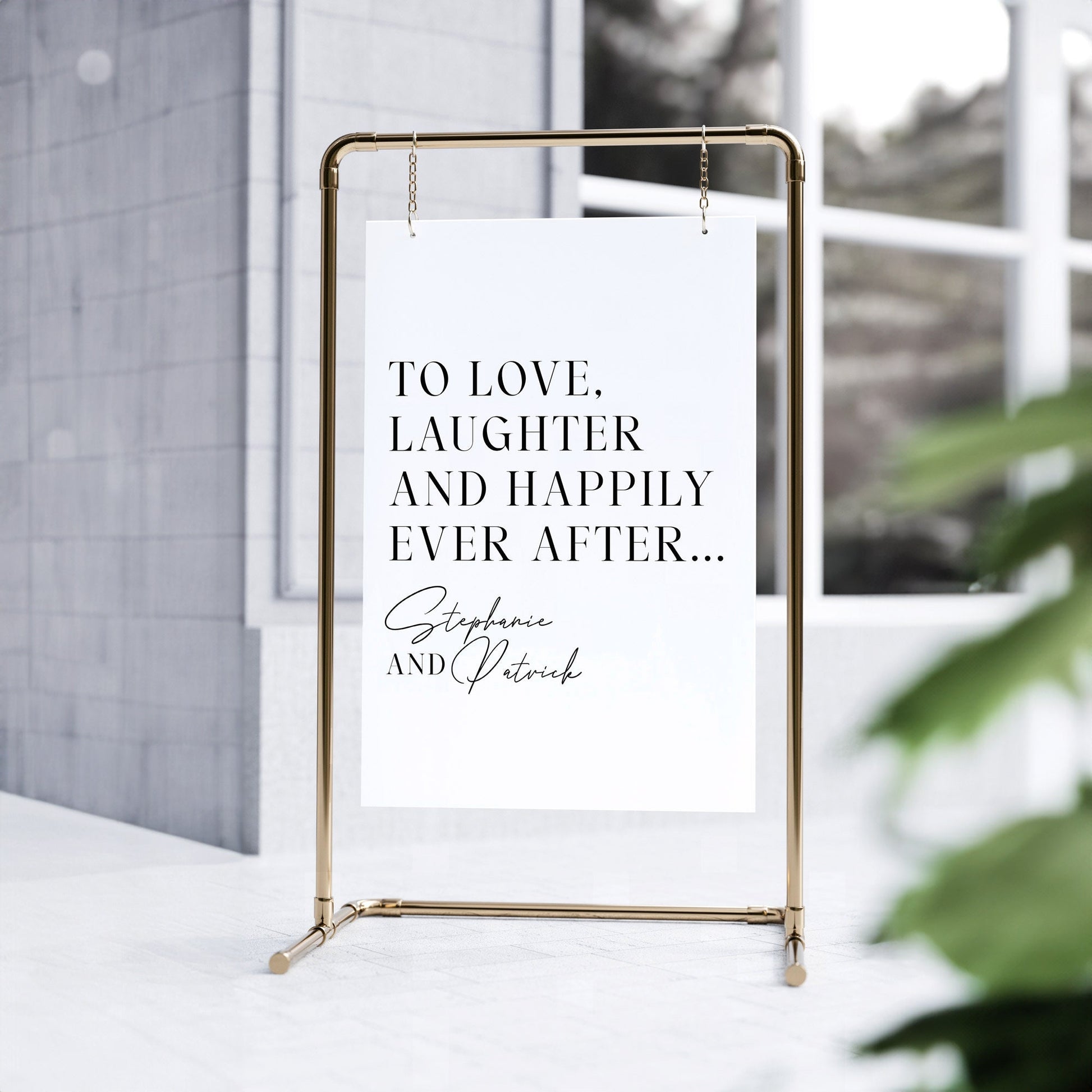 Acrylic Wedding Welcome Sign To Love, Laughter and happily ever after | Wedding Signage | Wedding Decor |Welcome Wedding Sign| Wedding signs