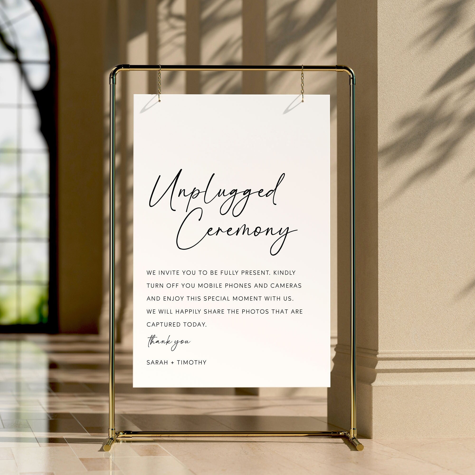 Unplugged Ceremony Sign | Modern Acrylic Wedding Welcome Sign | Wedding signs| Acrylic Sign | Event Signage | Wedding Decor | Welcome Sign