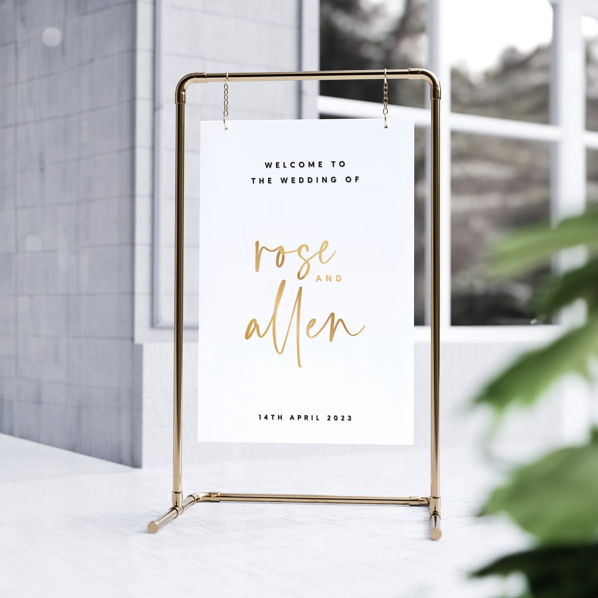 White Acrylic Wedding Welcome Sign with Gold Names | Acrylic Sign | Event Signage | Wedding Decor | Welcome Sign|Wedding signs
