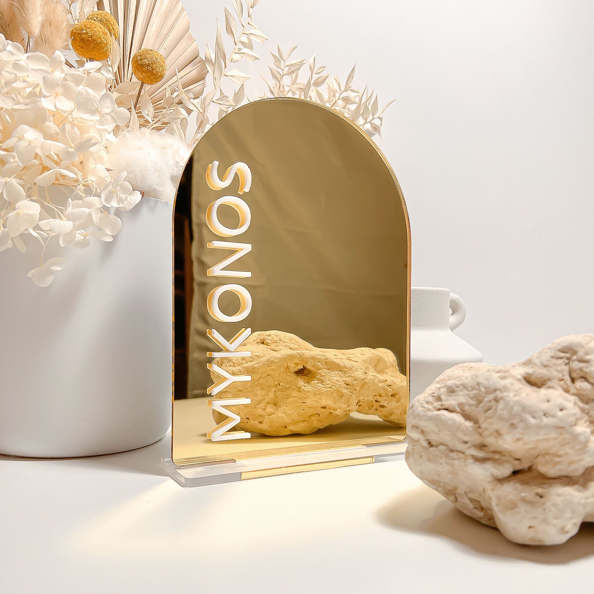 Cities Custom Mirror Acrylic Table Numbers | Bridal Decor | Acrylic Table Number Sign | Modern Acrylic Table Number | Wedding