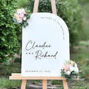 Claudine Arch Acrylic Wedding Welcome Sign | Acrylic Sign | Event Signage | Wedding Decor | Welcome Sign| Wedding signs