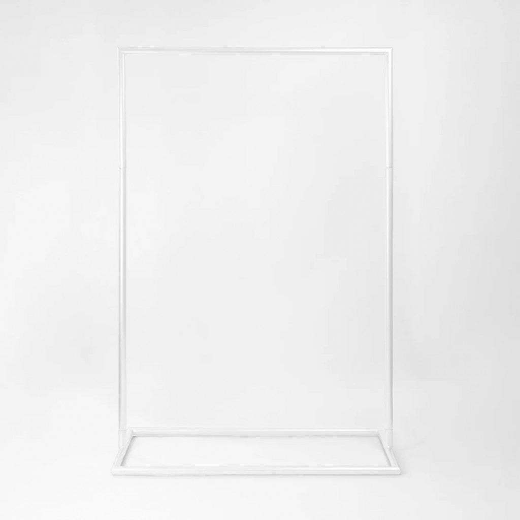 White Metal Sign Hanging Stand
