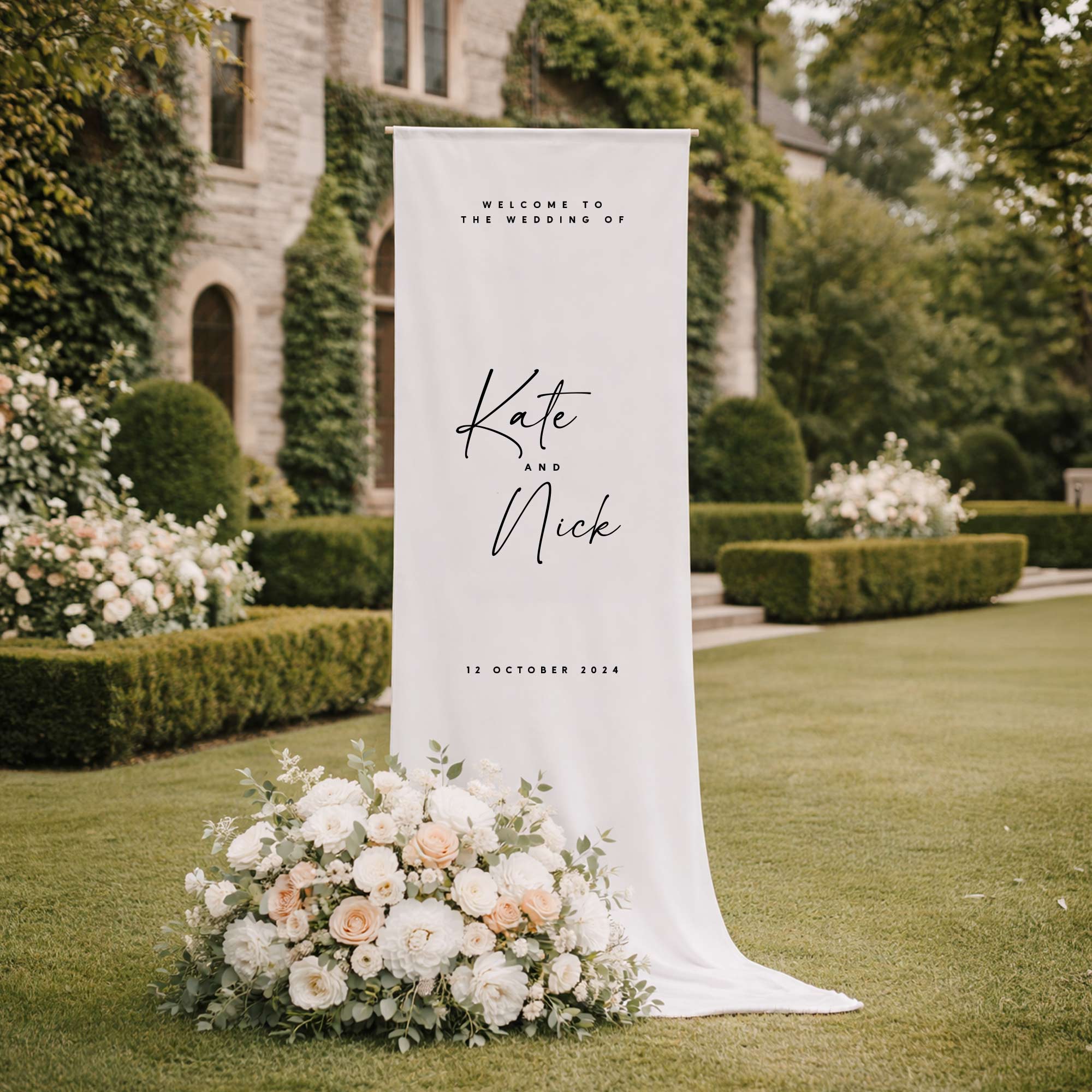 Kate Fabric Welcome Sign
