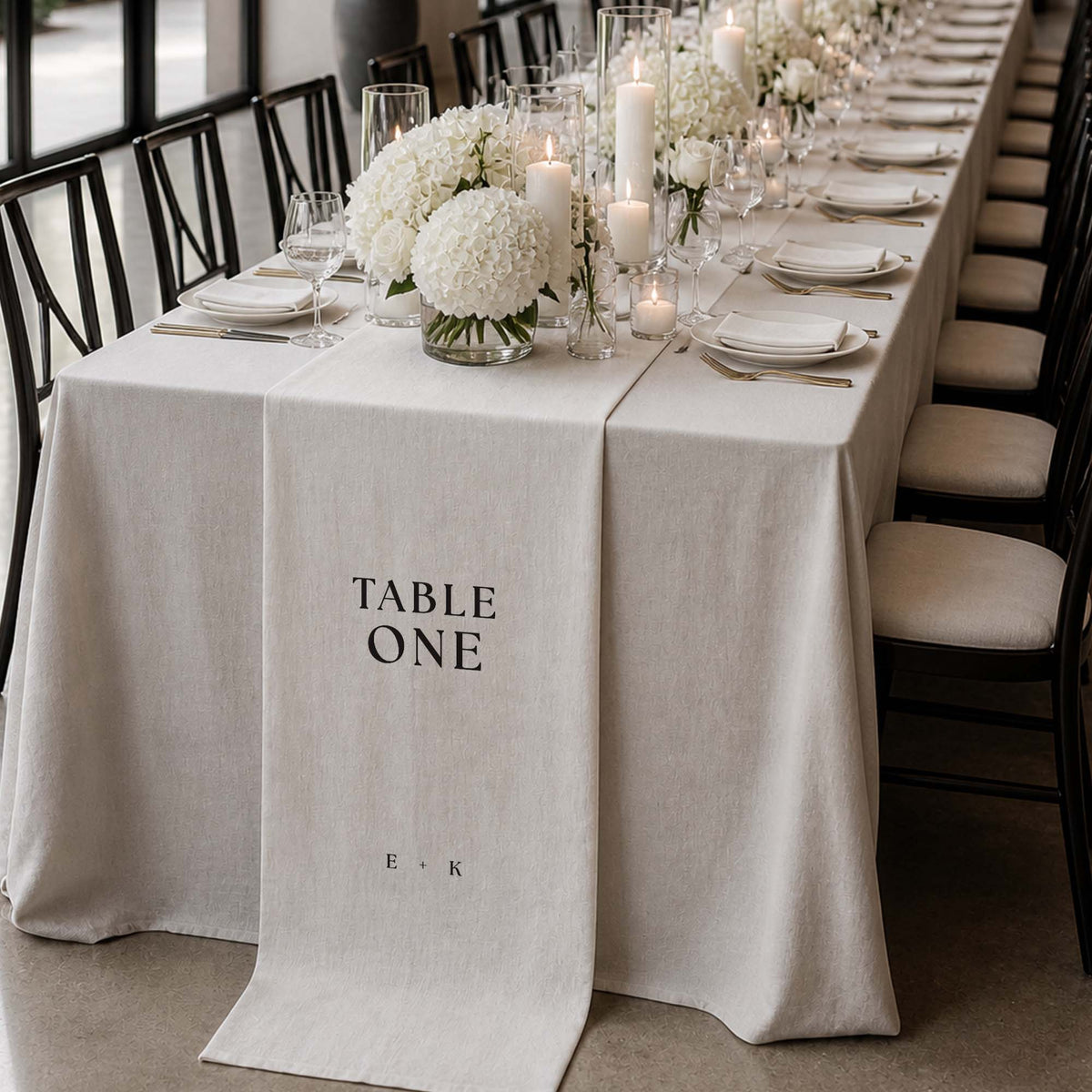 Linen Fabric Table Numbers