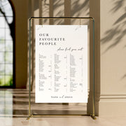 Tiana Personalised Wedding Seating Chart