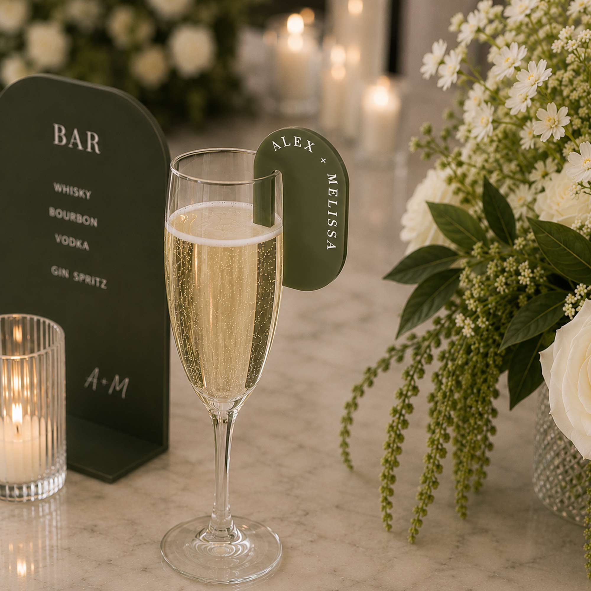 Personalised Double Arch Drink Tags