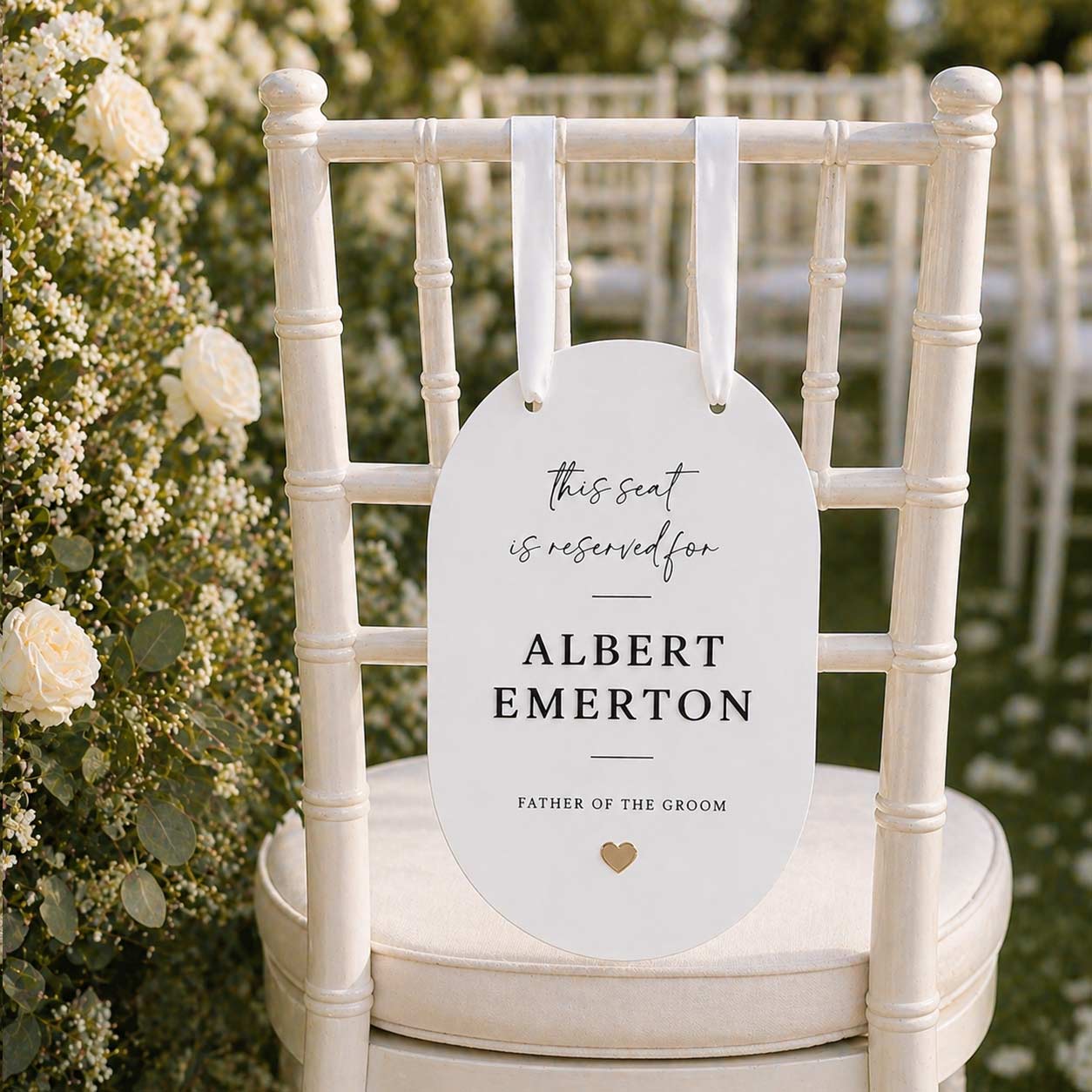 In loving memory Wedding Seat Sign