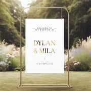 Mila Modern Acrylic Wedding Welcome Sign
