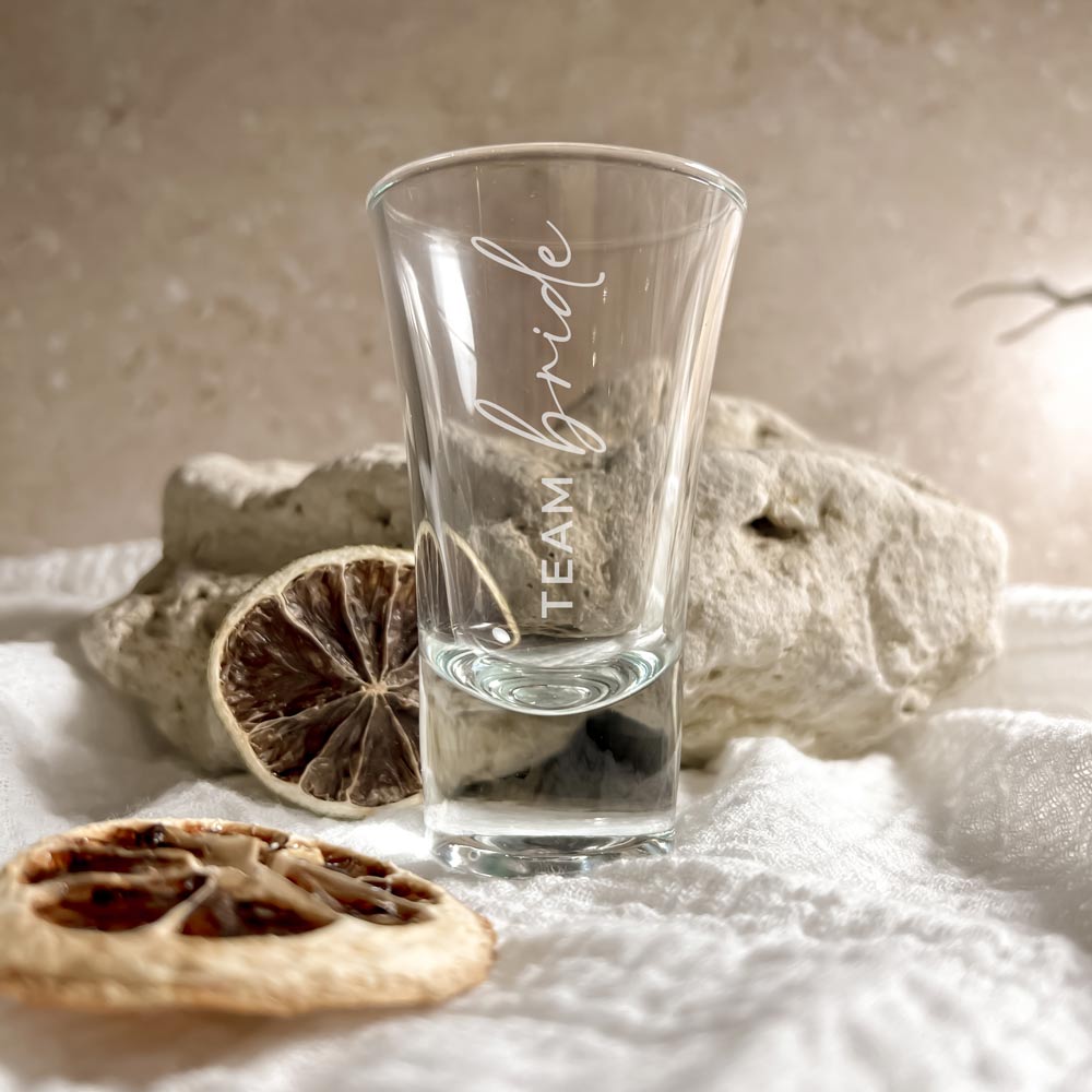Team Bride/ Groom Engraved Shot Glass