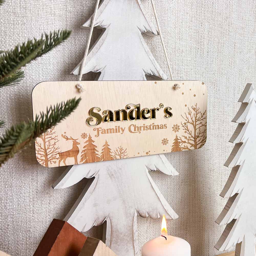 family christmas sign