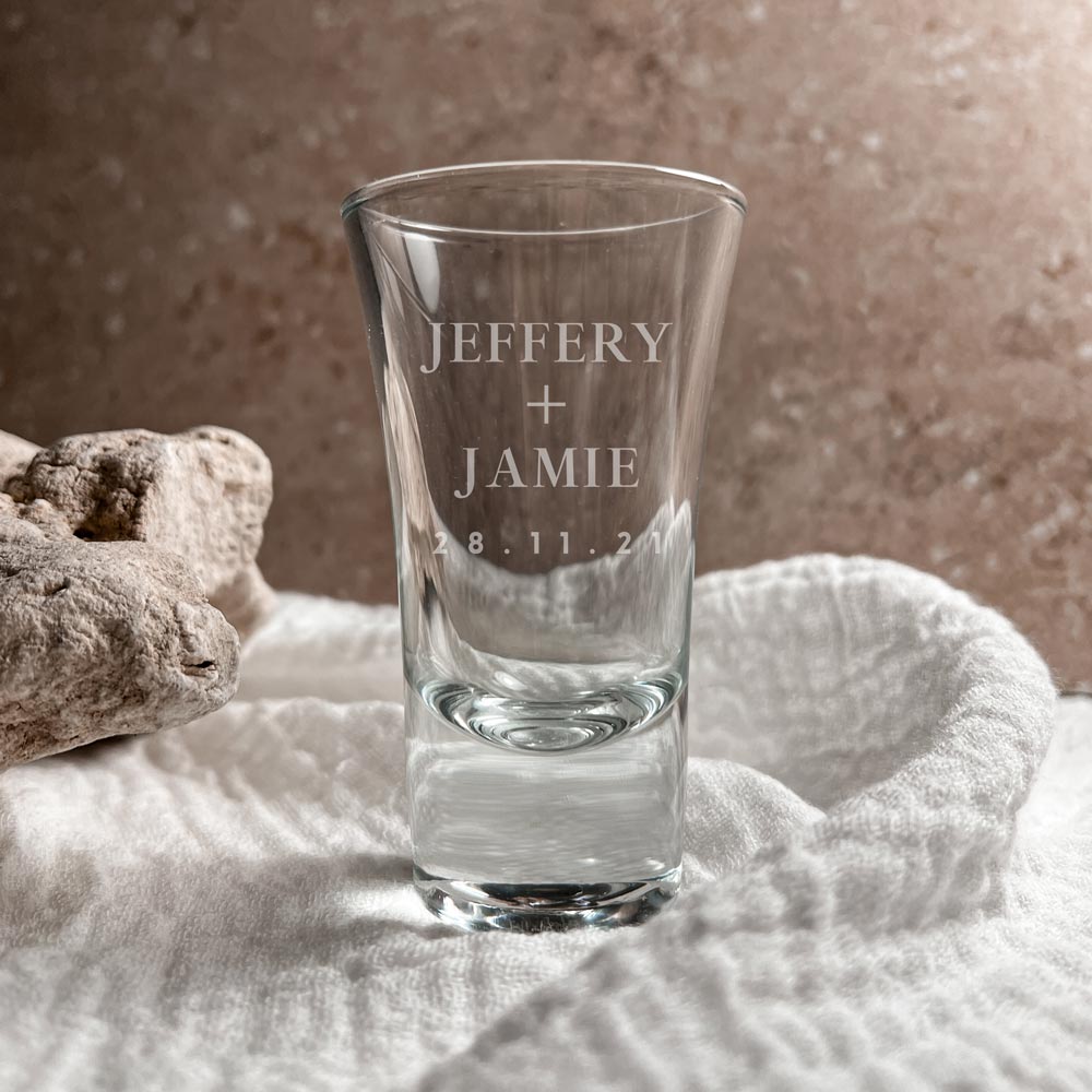 Felicity Couple Engraved Shot Glass