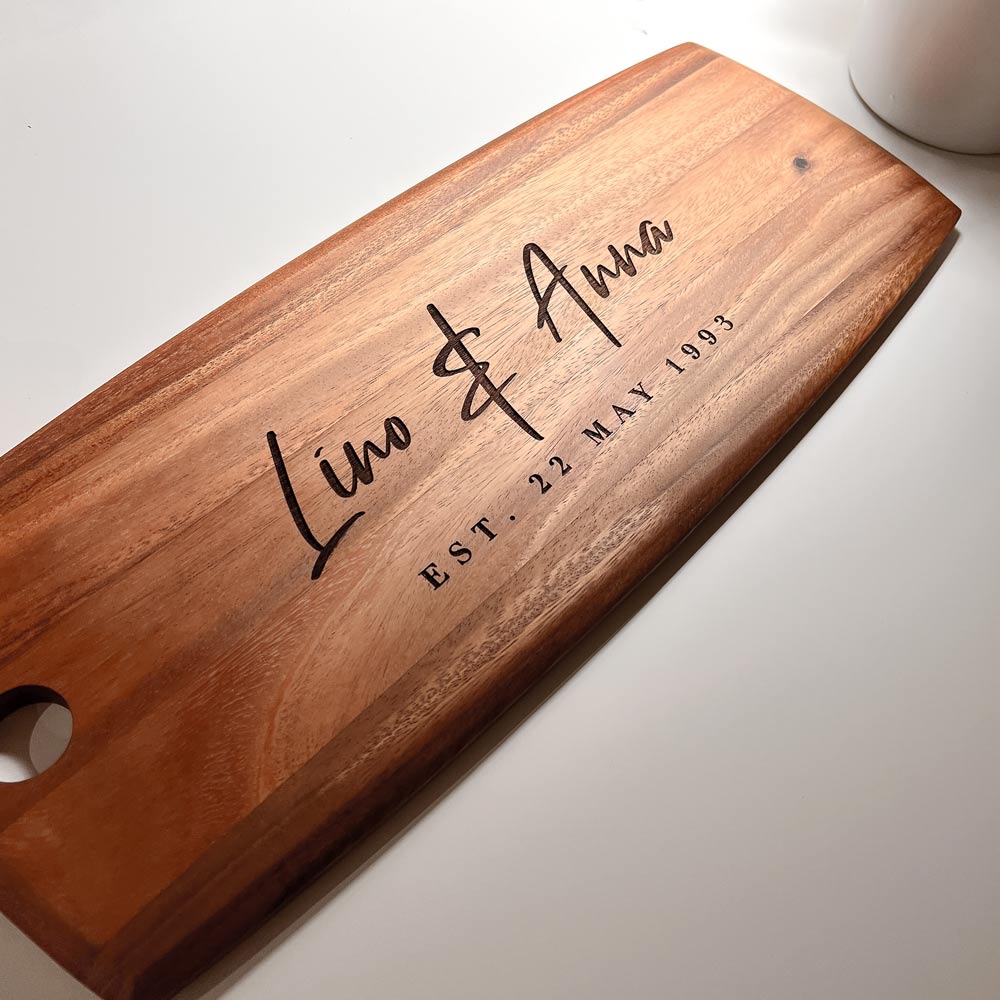 Engraved Wedding Serving Board