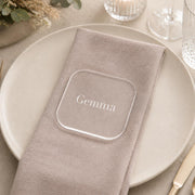 Engraved Clear Acrylic Rounded Square Place card Coasters