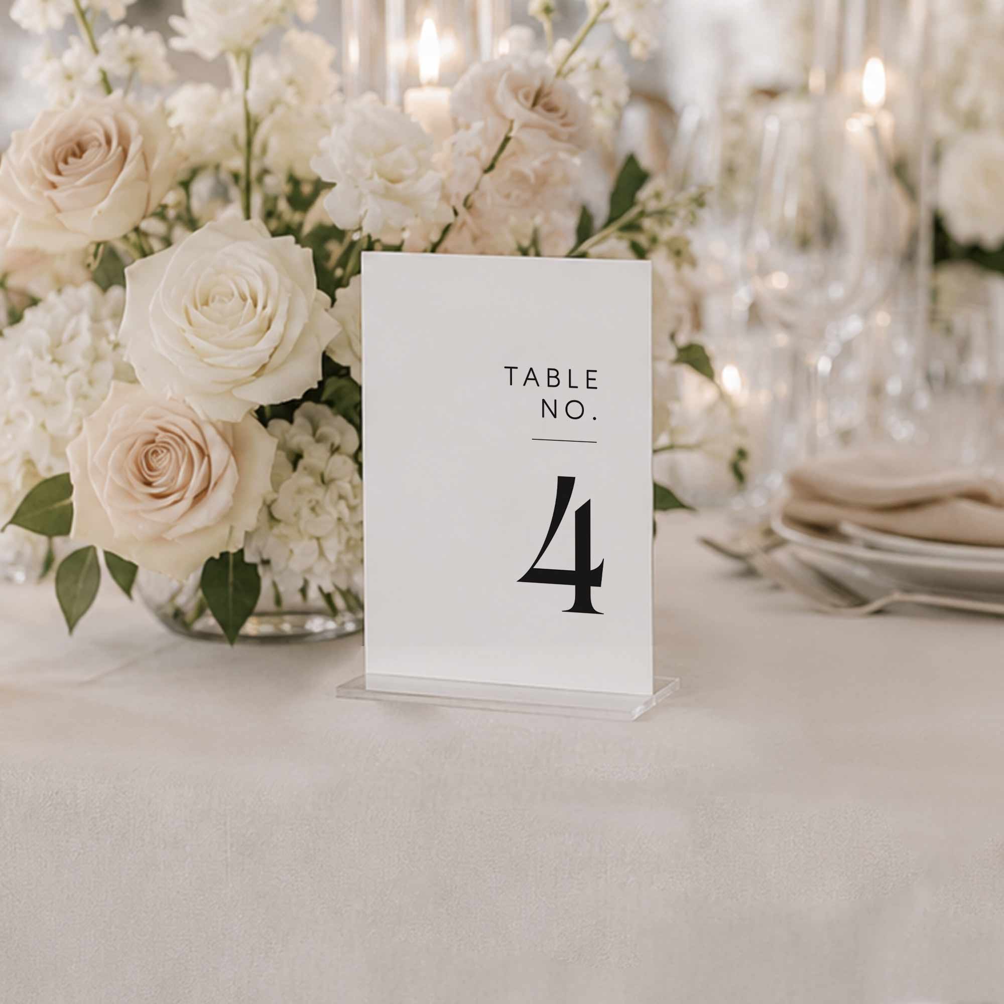 Paris Side Acrylic Table Numbers