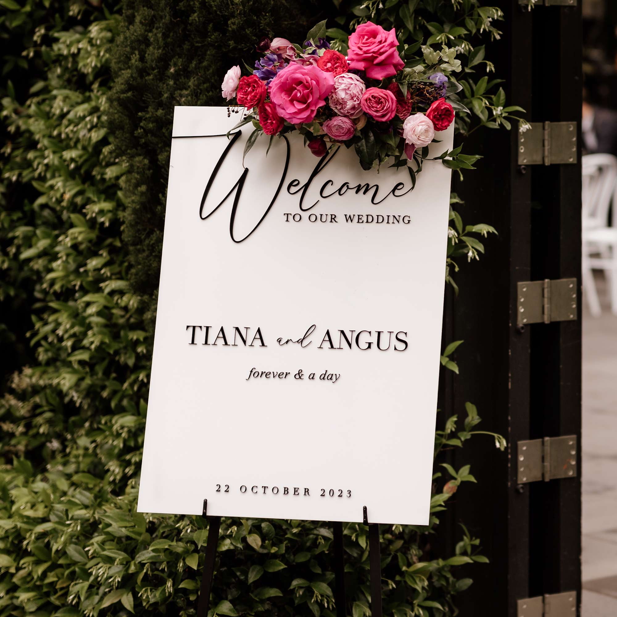 Tiana Layered Acrylic Wedding Welcome Sign