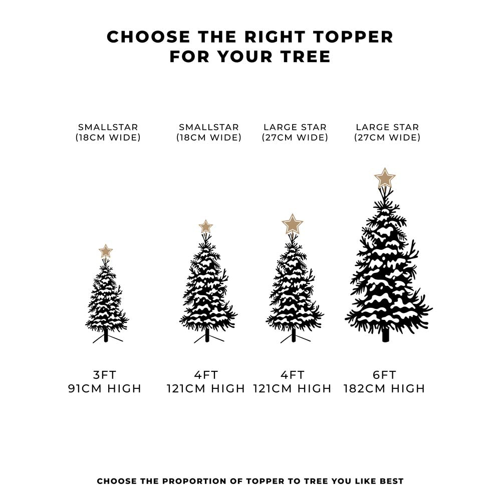 3D Christmas Star Acrylic & Timber Tree Topper